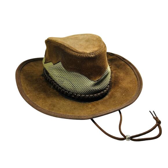 Monterey Bay 8" SIROCCO Unisex Hat Suede Leather Mesh USA - Picture 3 of 16